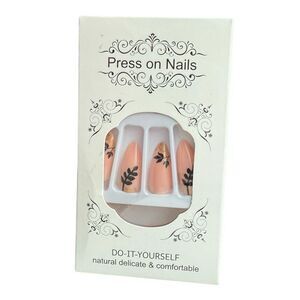 Brand New Womens Pink Floral Do It Yourself Press On Nails
